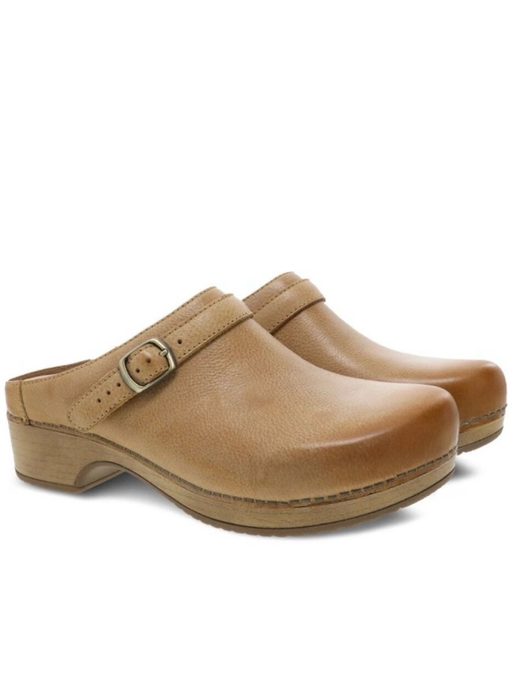 Dansko Berry Light Brown Leather Clog Size 38